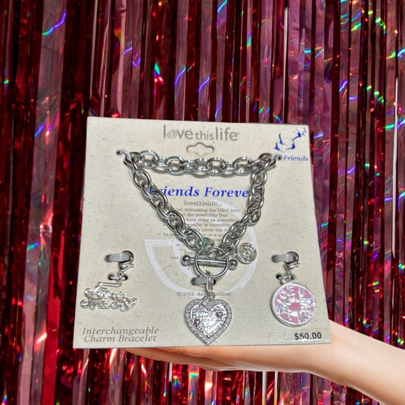 Love this Life Women's 8" Silver Interchangeable Charm Toggle Bracelet - Picture 1 of 11